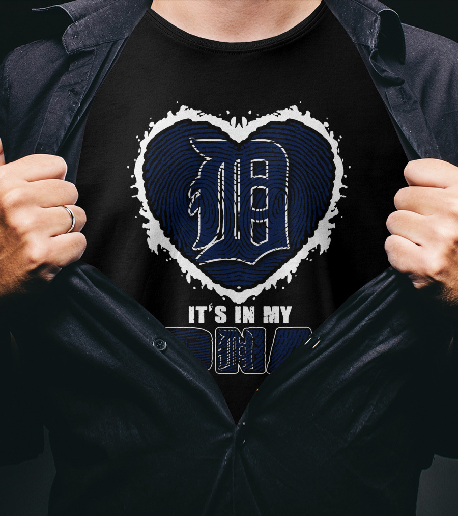 It's In My DNA Detroit Tigers Heart T-Shirt