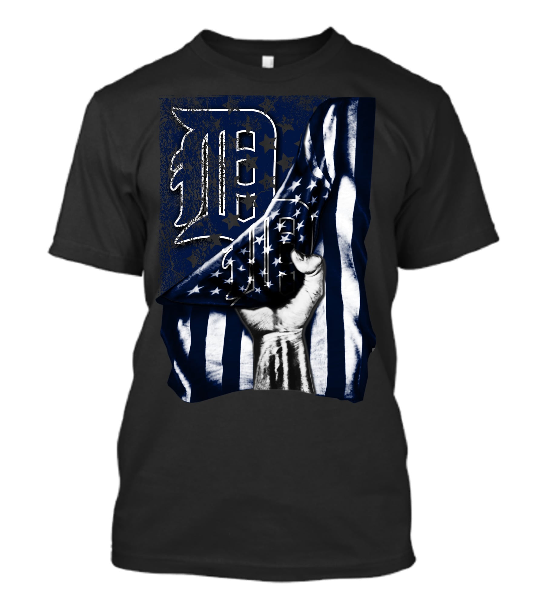 Detroit Tigers American Flag T-Shirt