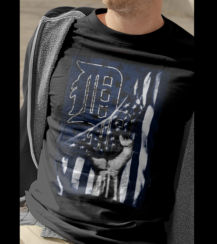 Detroit Tigers American Flag T-Shirt