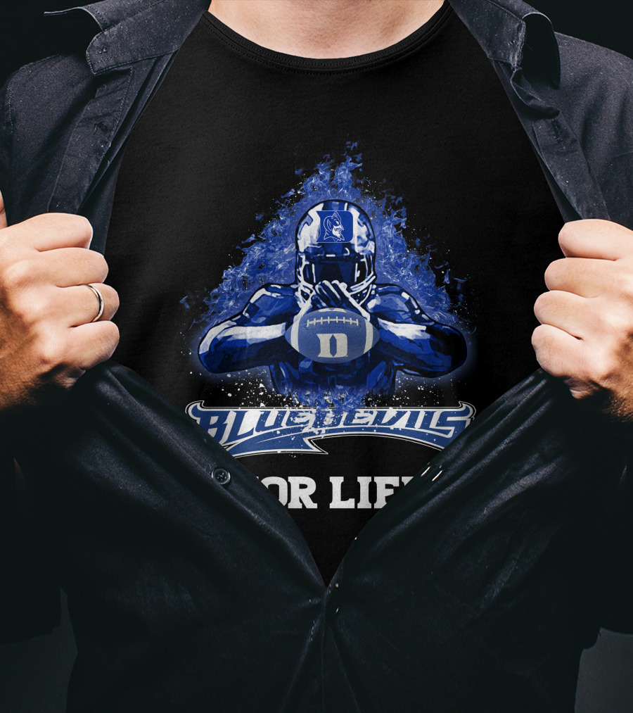 Blue Devils Football Duke For Life T-Shirt