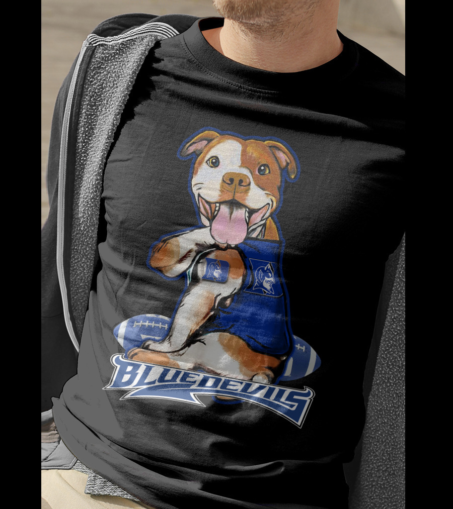 Pittbull Blue Devils Football Mascot T-Shirt