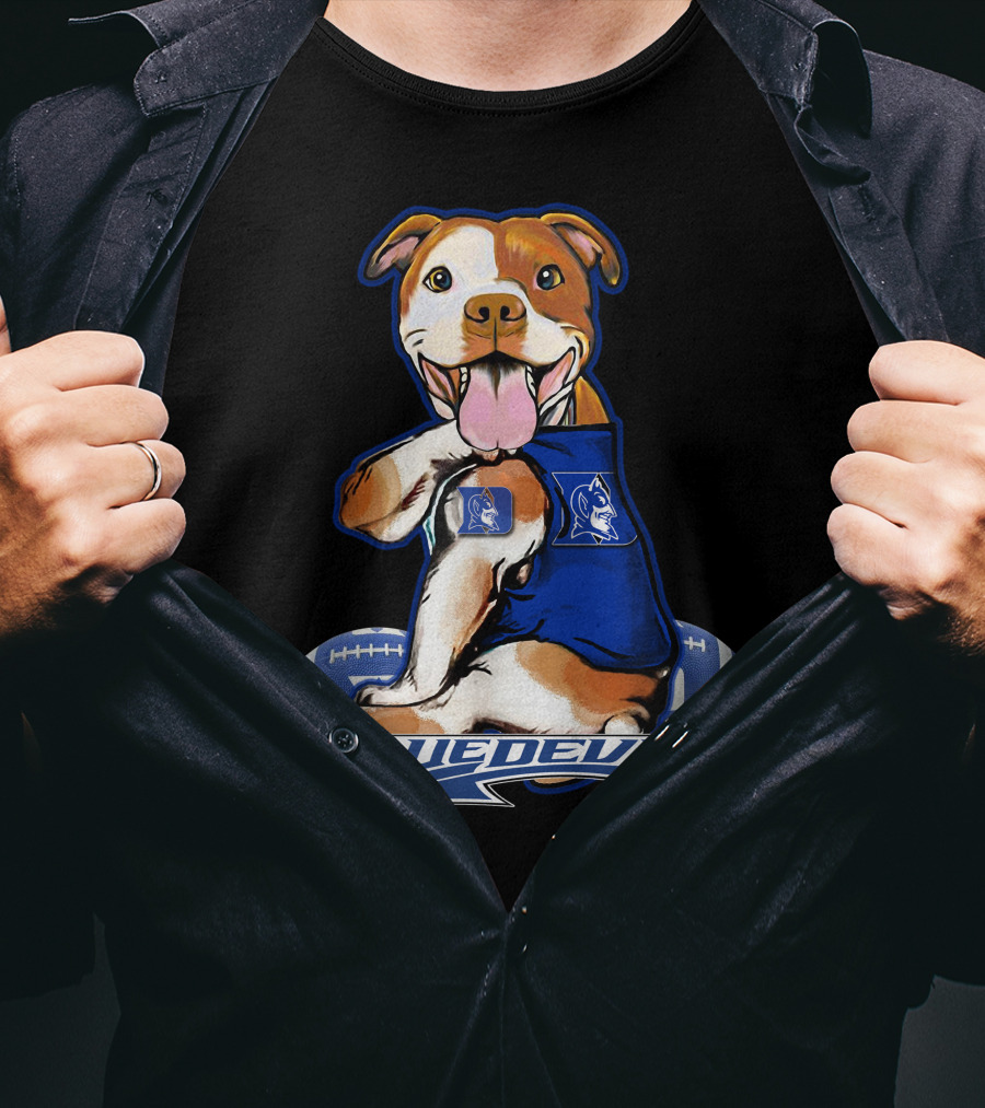 Pittbull Blue Devils Football Mascot T-Shirt