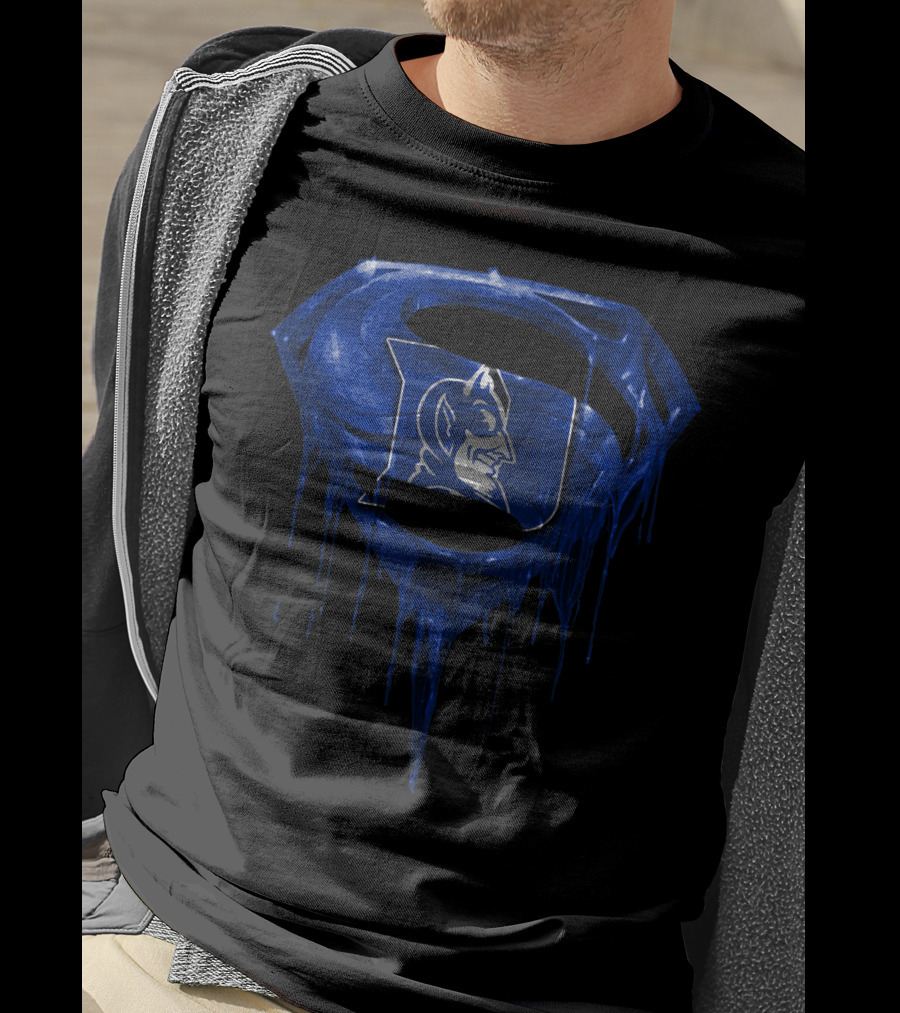 Duke Blue Devils Superhero Dripping T-Shirt
