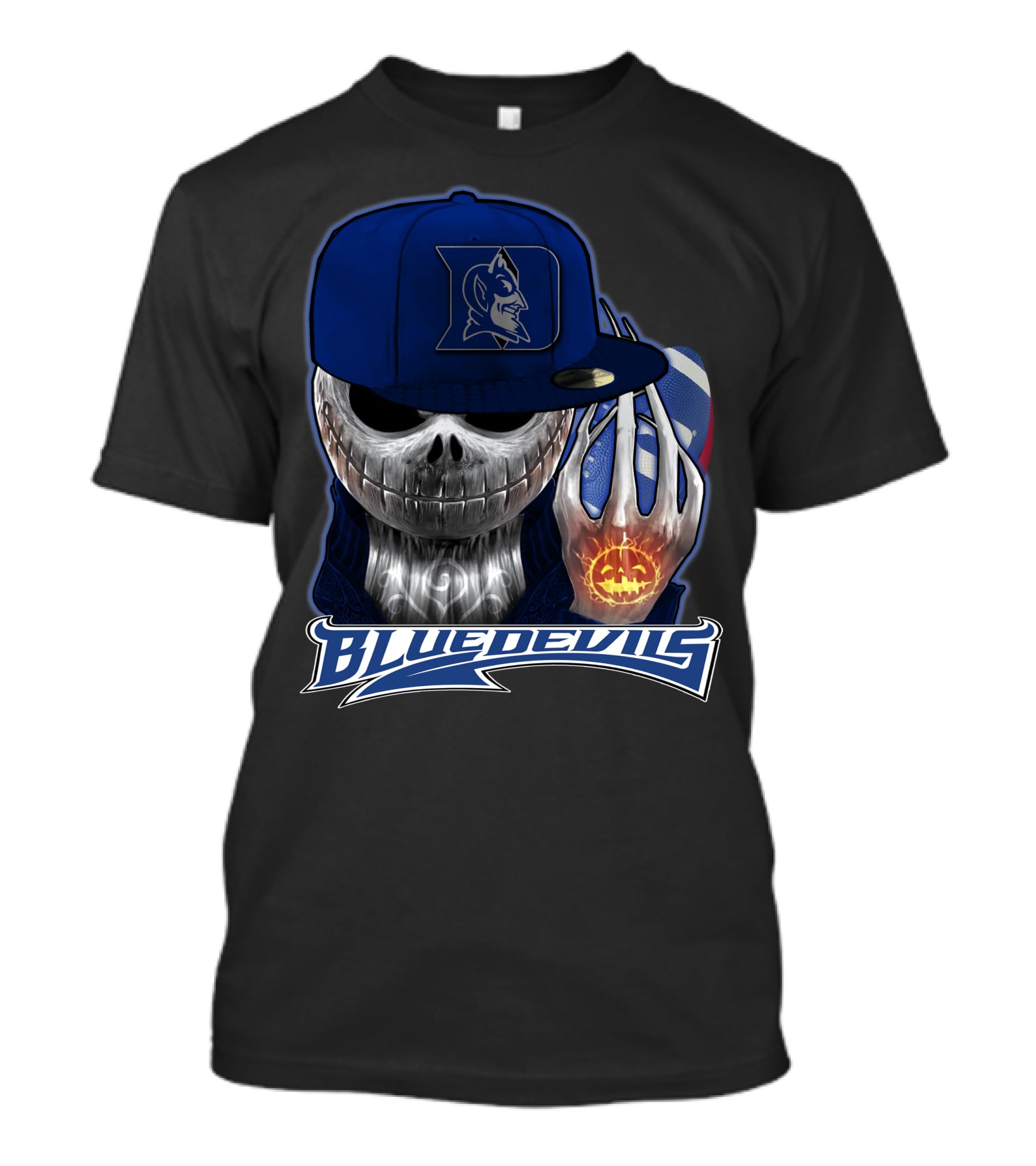 Blue Devils Jackskull Basketball Icon With Duke T-Shirt