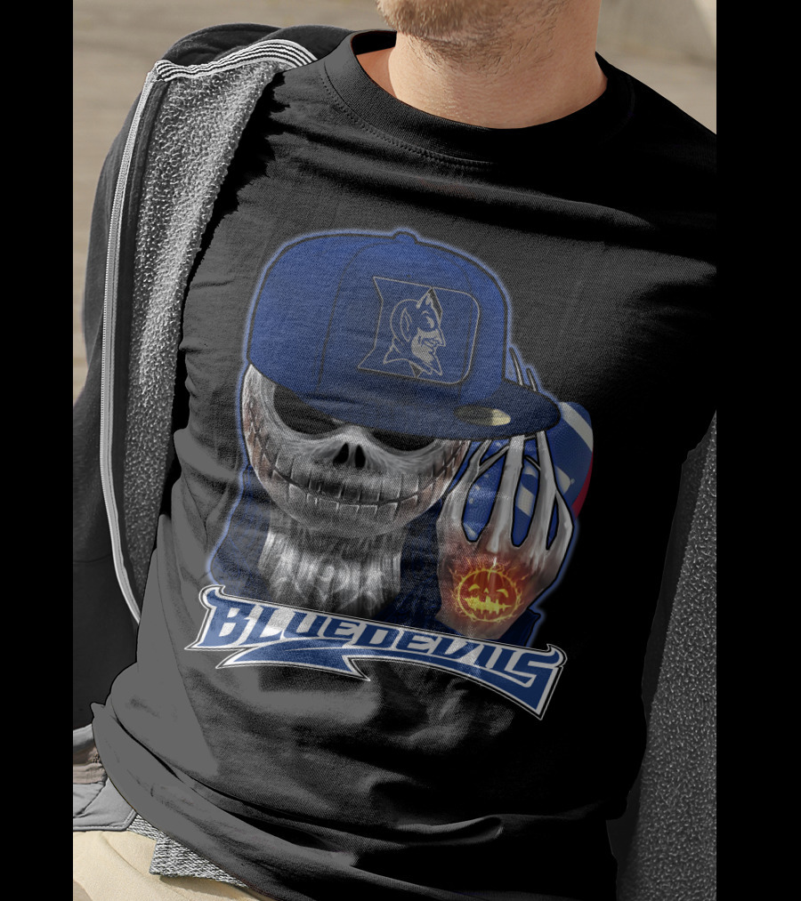 Blue Devils Jackskull Basketball Icon With Duke T-Shirt