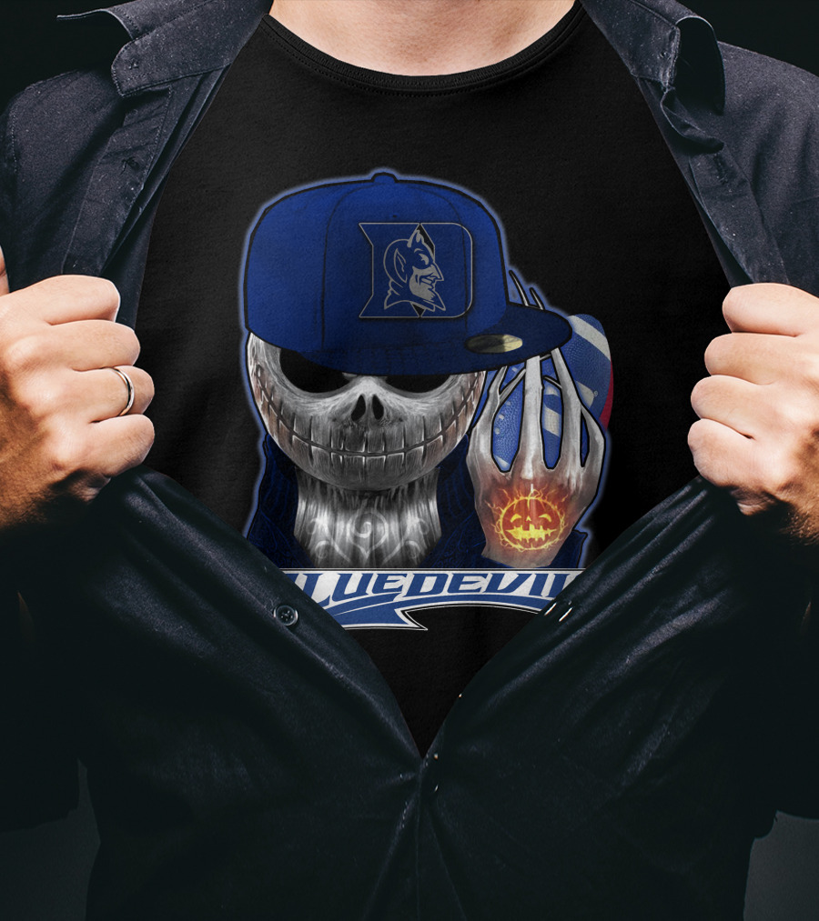 Blue Devils Jackskull Basketball Icon With Duke T-Shirt