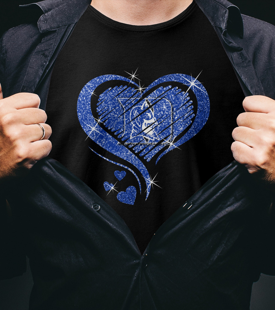 Heart Sparkle Duke Blue Devils T-Shirt