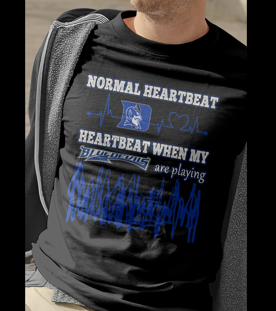 Normal Heartbeat Heartbeat When My Blue Devils Are Playing T-Shirt