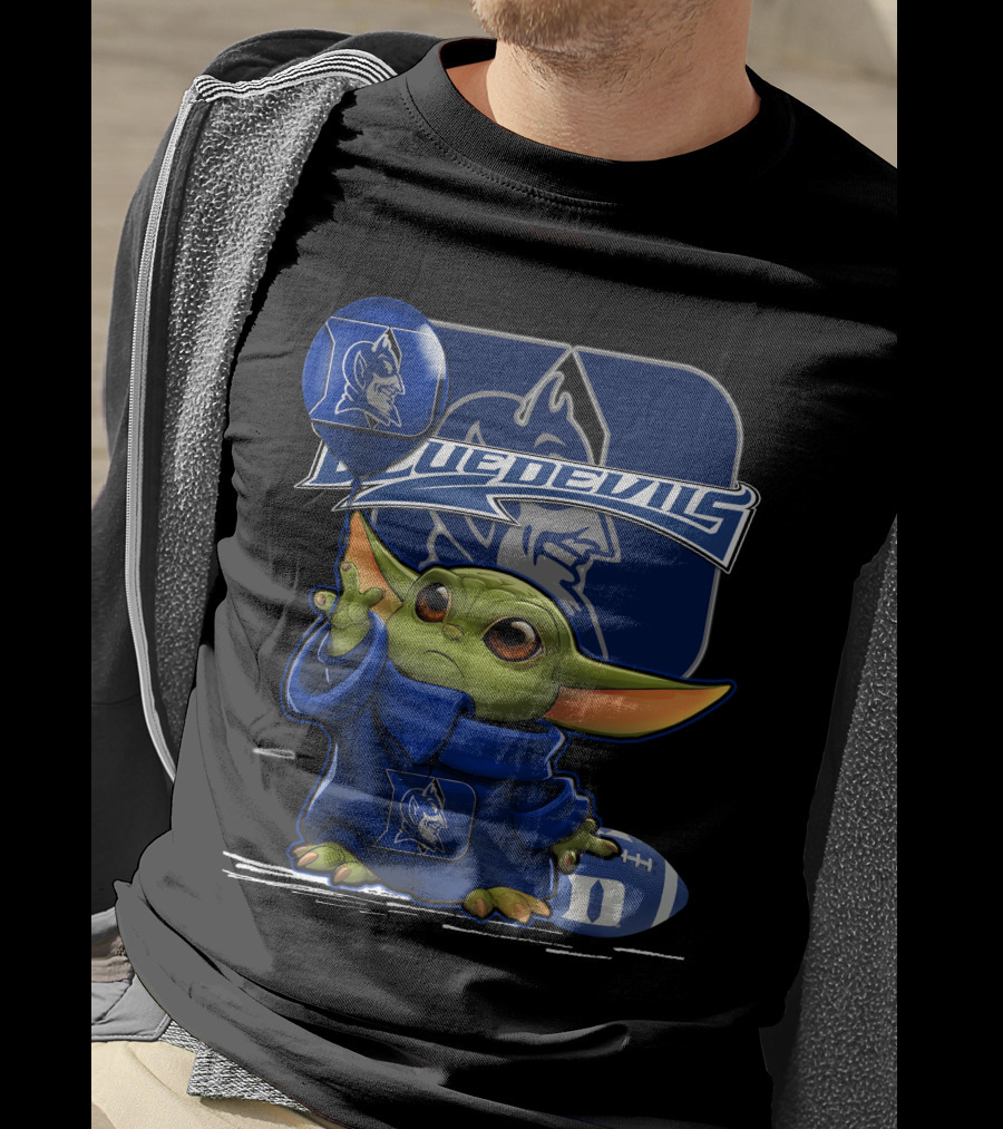 Yoda Blue Devils Football Balloon T-Shirt