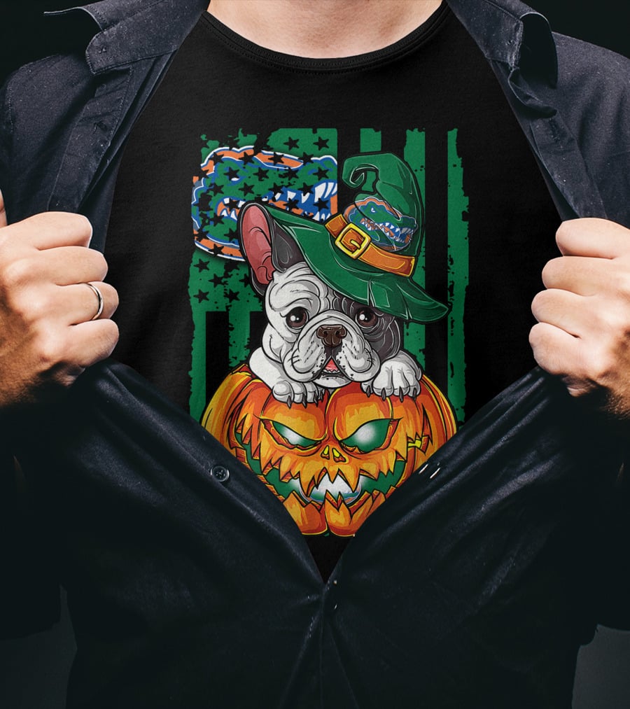 Hlw Bulldog Florida Gators Halloween Pumpkin T-Shirt