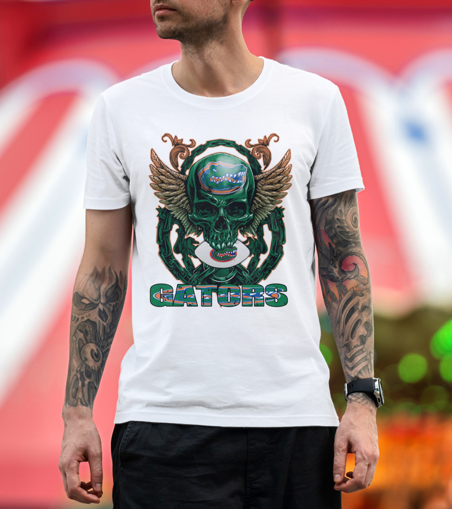 Gators Skullfb Winged Emblem Florida Gators T-Shirt