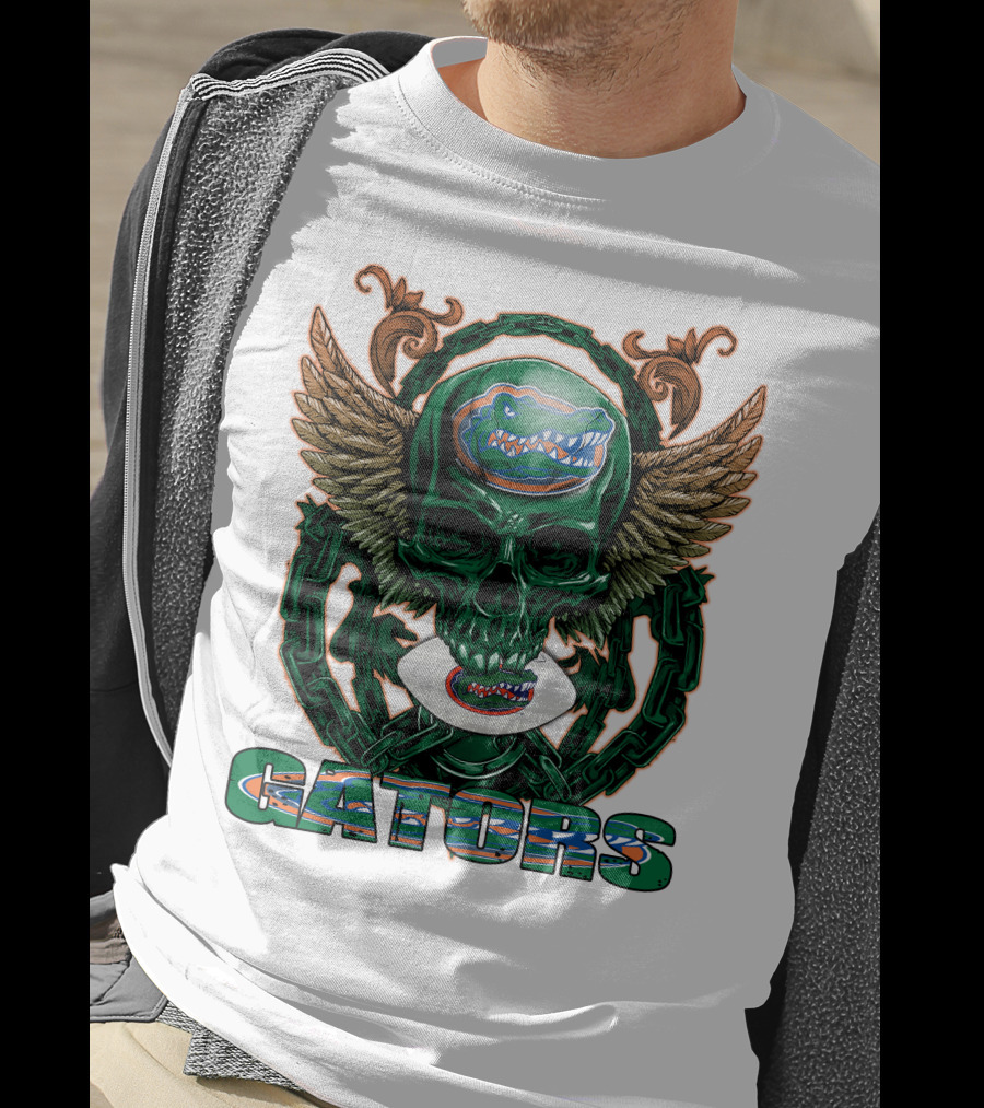 Gators Skullfb Winged Emblem Florida Gators T-Shirt