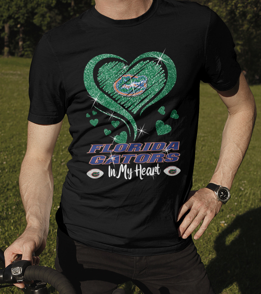 Florida Gators Sparkling Heart Love In My Heart T-Shirt