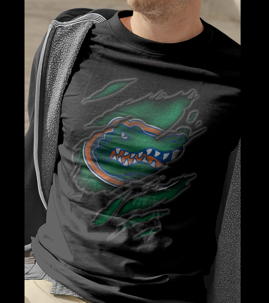 Torn Florida Gators Alligator Claw Marks T-Shirt