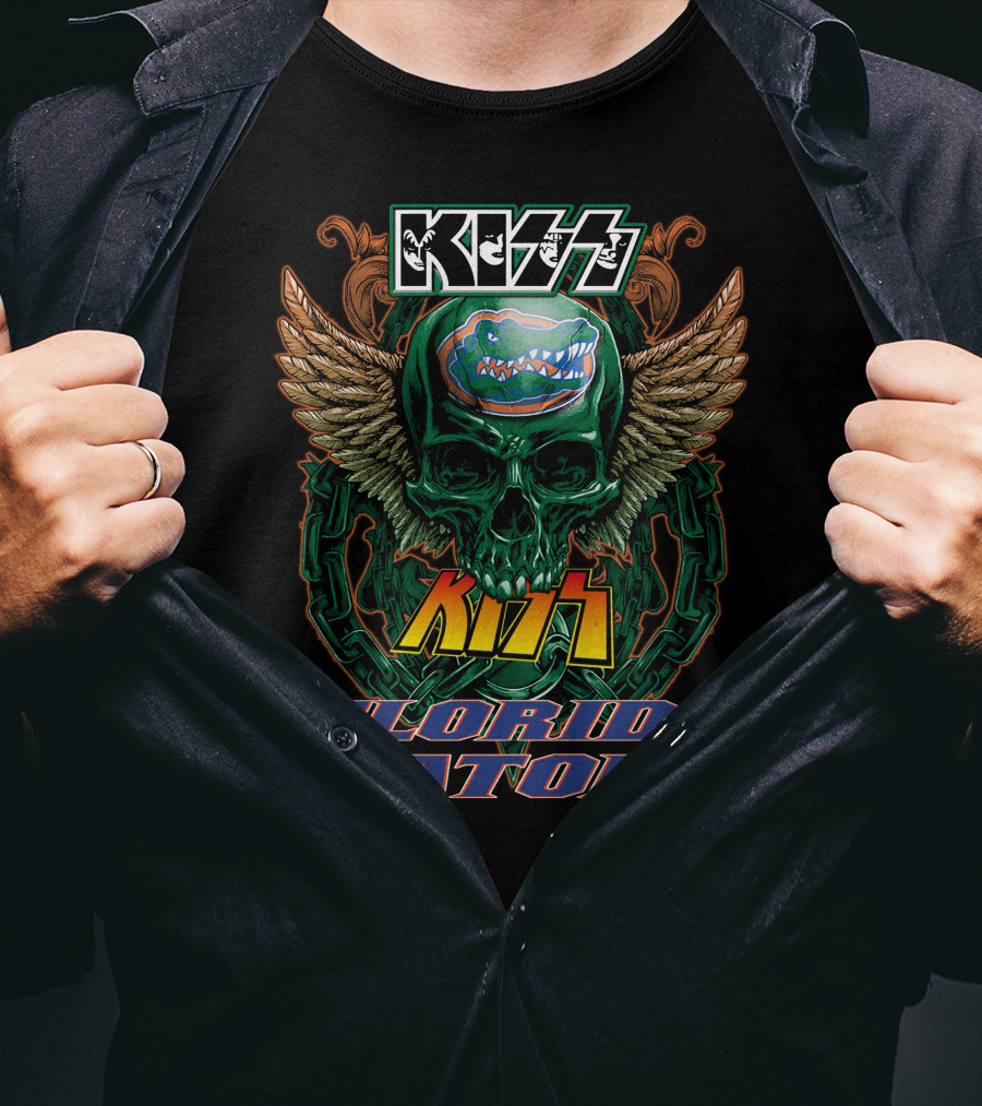 Kiss Florida Gators Skull Winged T-Shirt