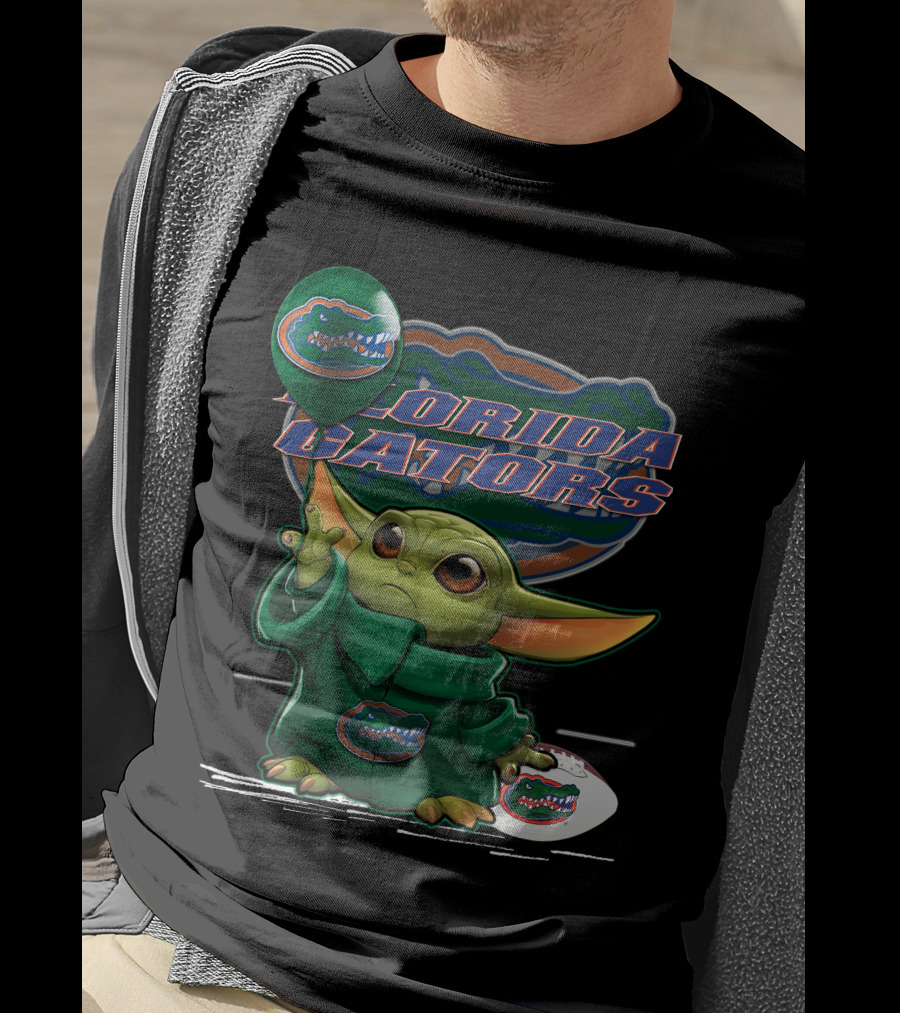 Yoda Florida Gators Balloon And Helmet T-Shirt