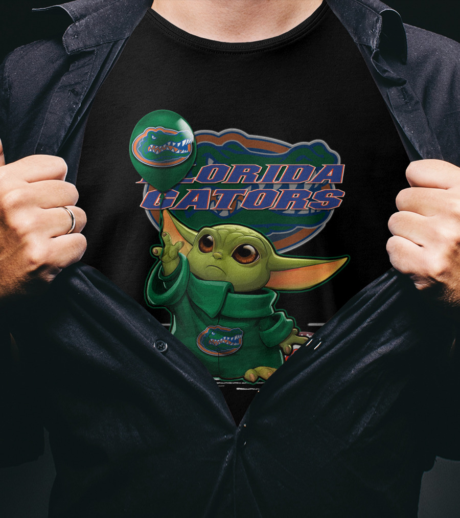 Yoda Florida Gators Balloon And Helmet T-Shirt