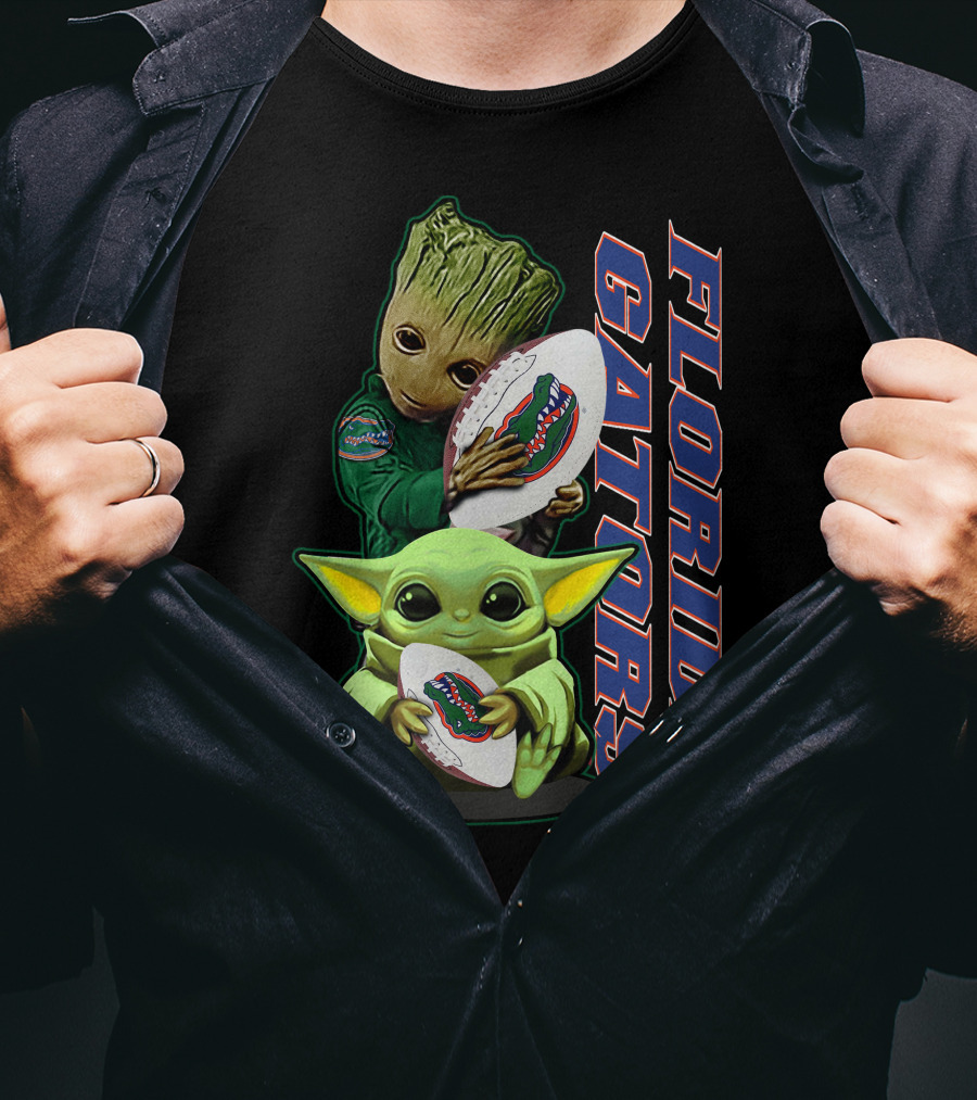 Florida Gators Grzd Yoda Groot Football T-Shirt