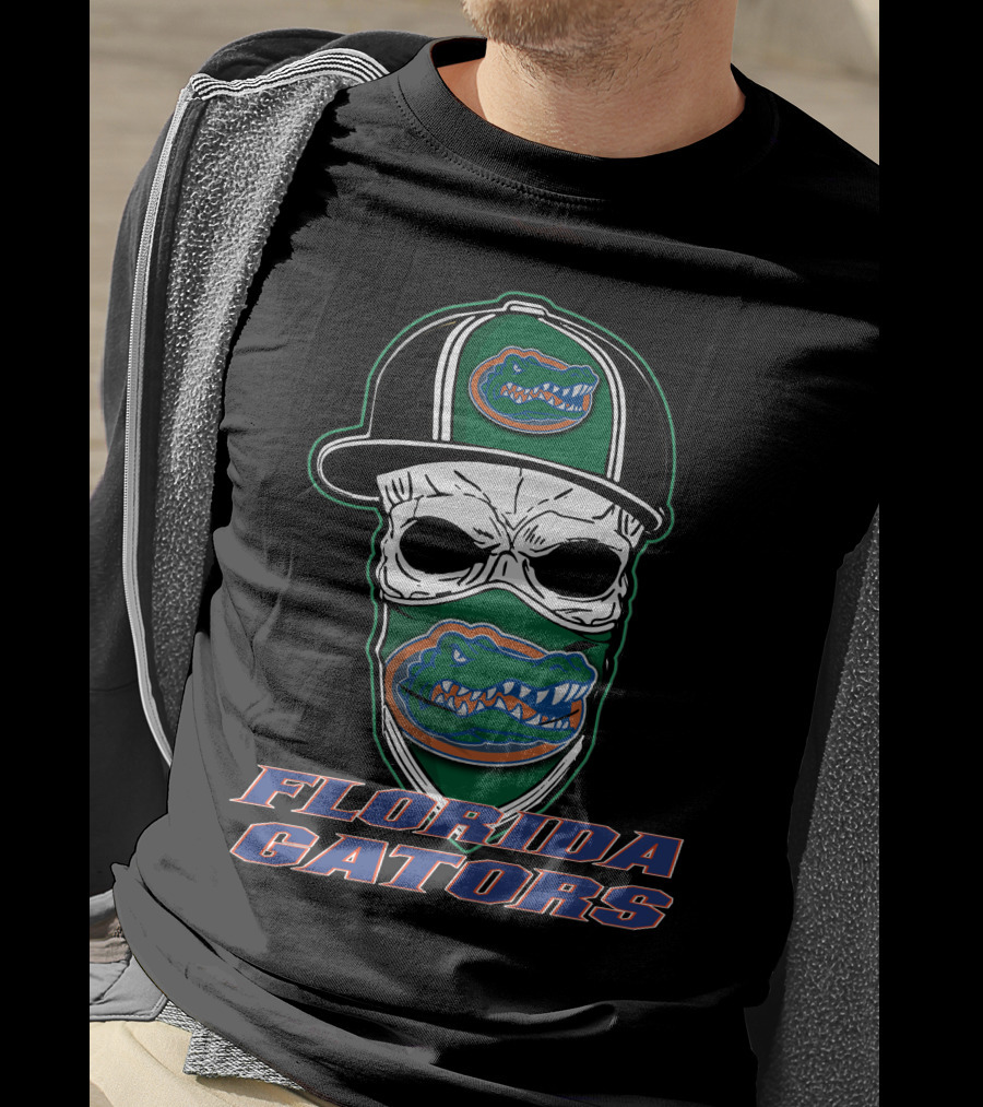 Florida Gators Skull Mask Hat T-Shirt