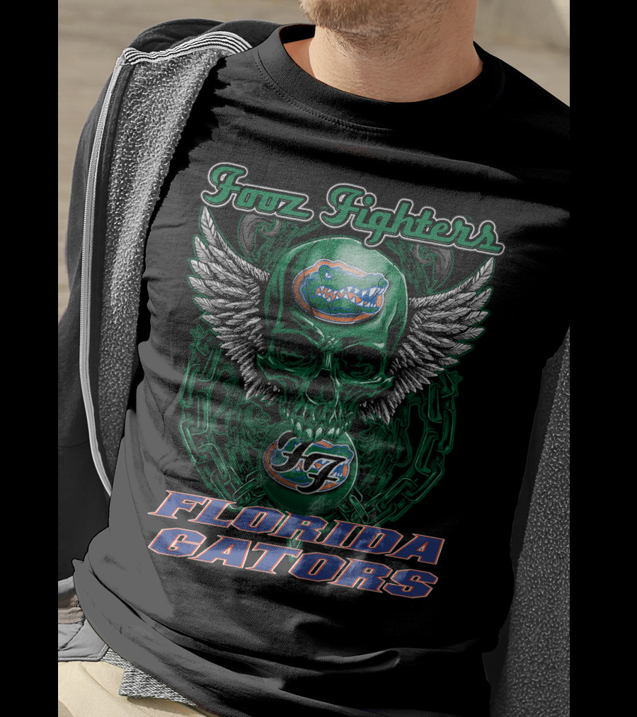 Foo Fighters Florida Gators Skull Wings T-Shirt
