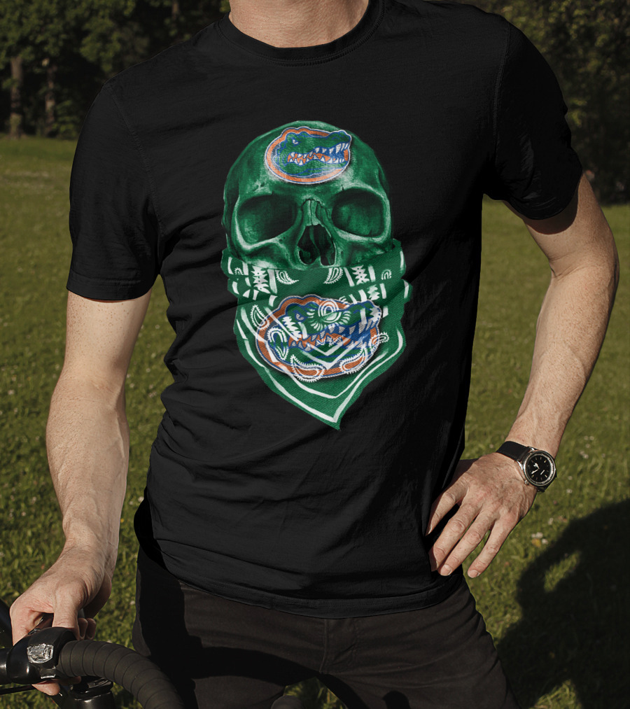 Florida Gators Skull Green Bandana T-Shirt