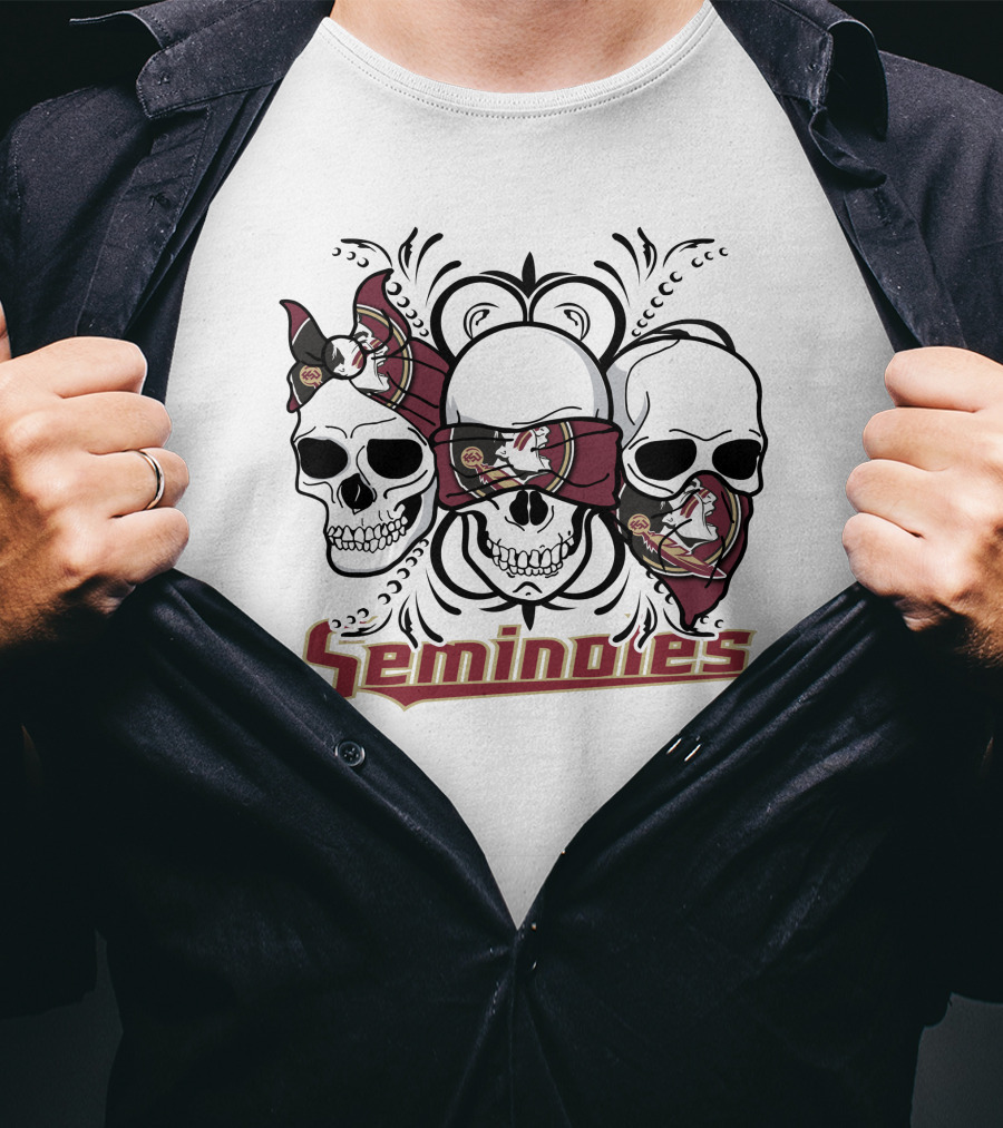Seminoles 3 Skull Florida State T-Shirt