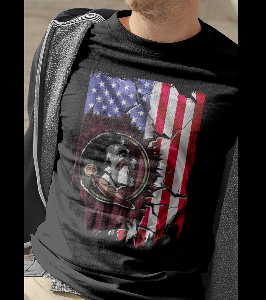 Florida State Seminoles American Flag Elements T-Shirt
