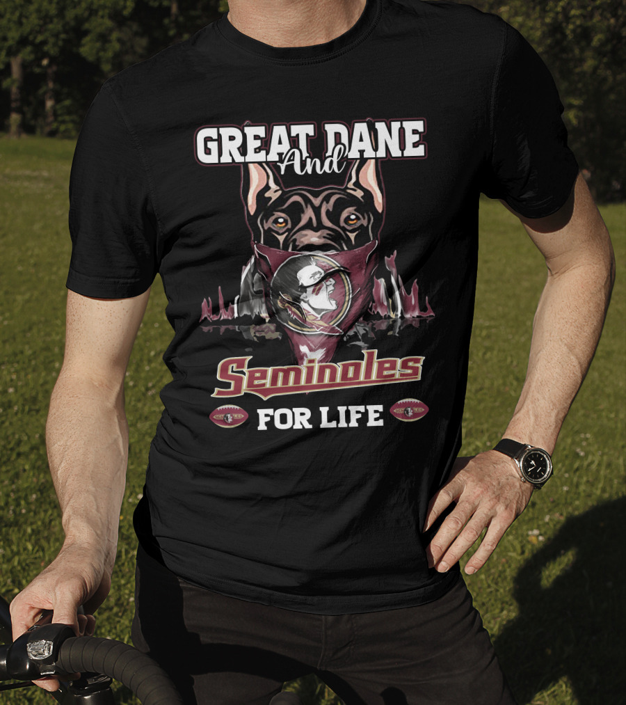 Great Dane And Seminoles For Life T-Shirt