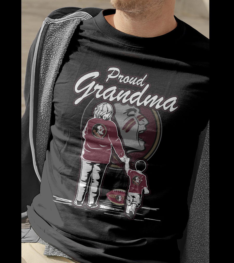 Proud Grandma Florida State Seminoles Fan Football Family Moment T-Shirt