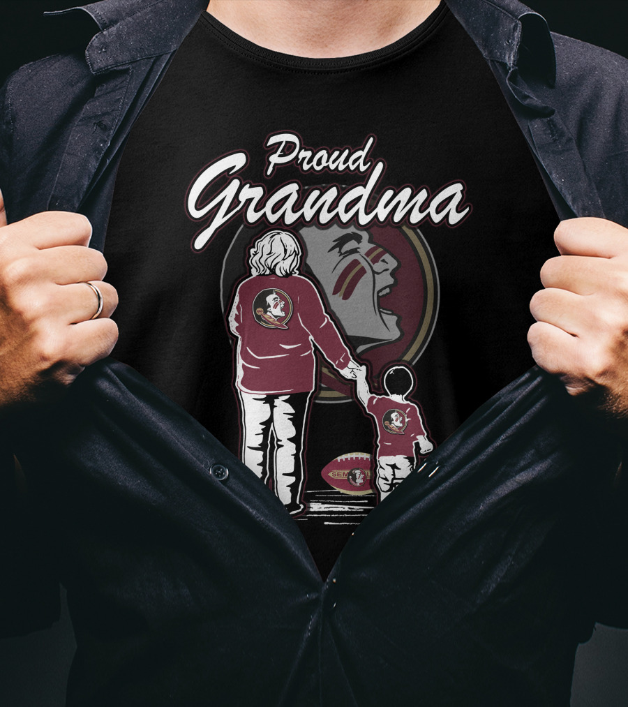 Proud Grandma Florida State Seminoles Fan Football Family Moment T-Shirt