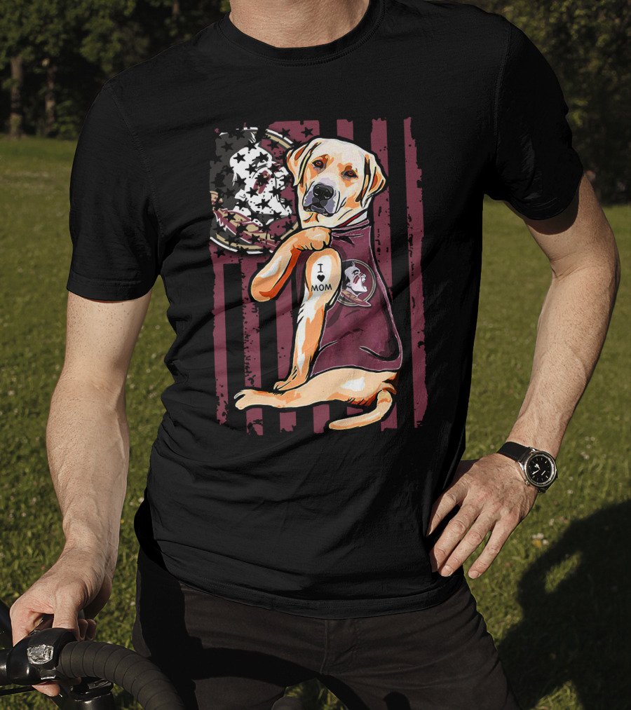 I Love Mom Labrador Retriever Florida State Seminoles T-Shirt