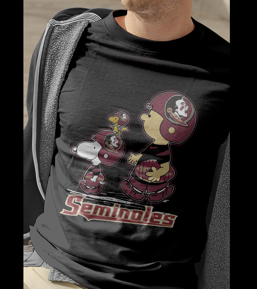 Seminoles Snpfootball Florida State Peanuts Characters Football T-Shirt