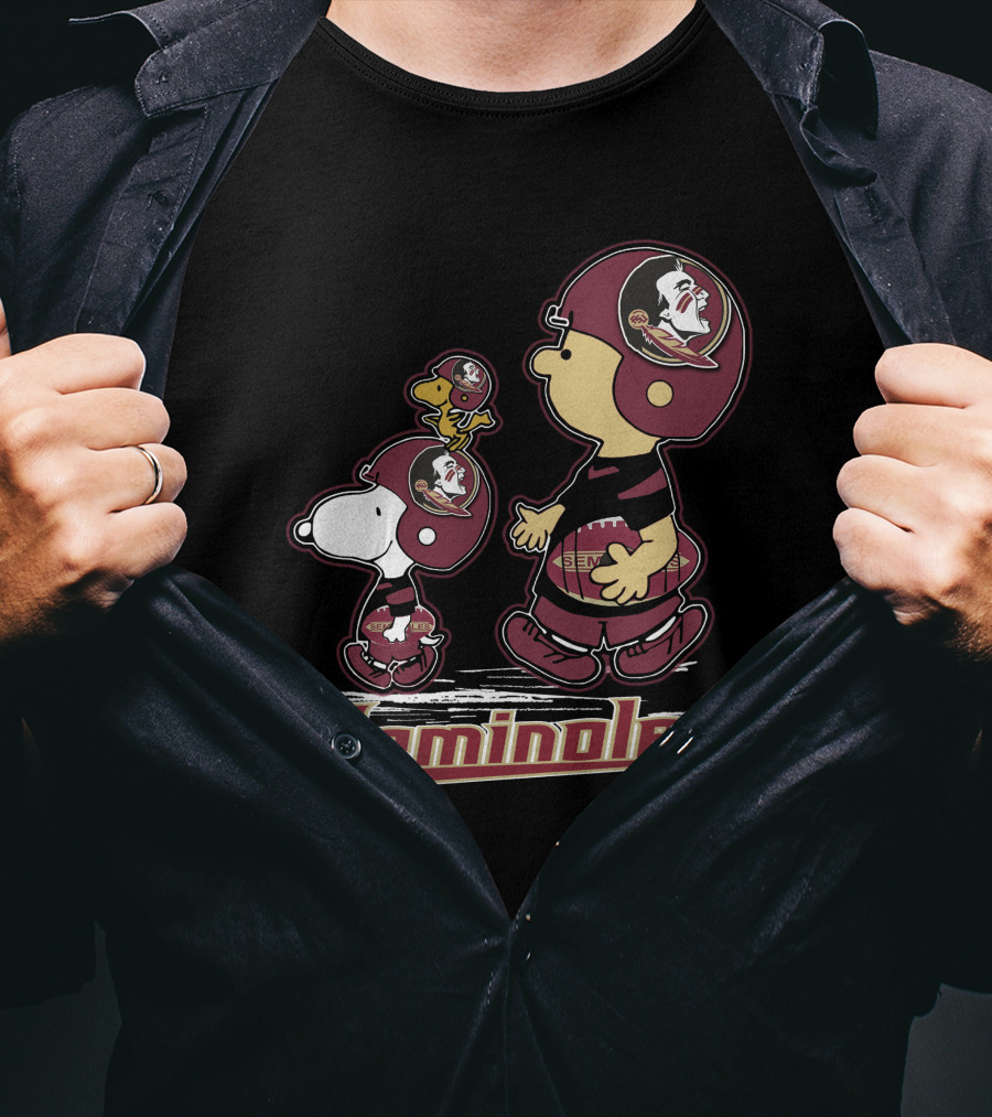 Seminoles Snpfootball Florida State Peanuts Characters Football T-Shirt