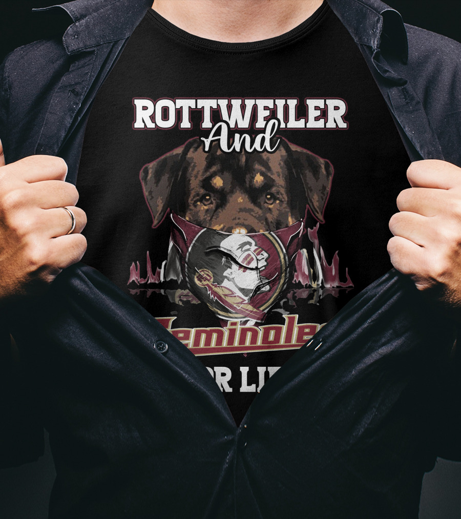 Rottweiler And Seminoles For Life Florida State T-Shirt