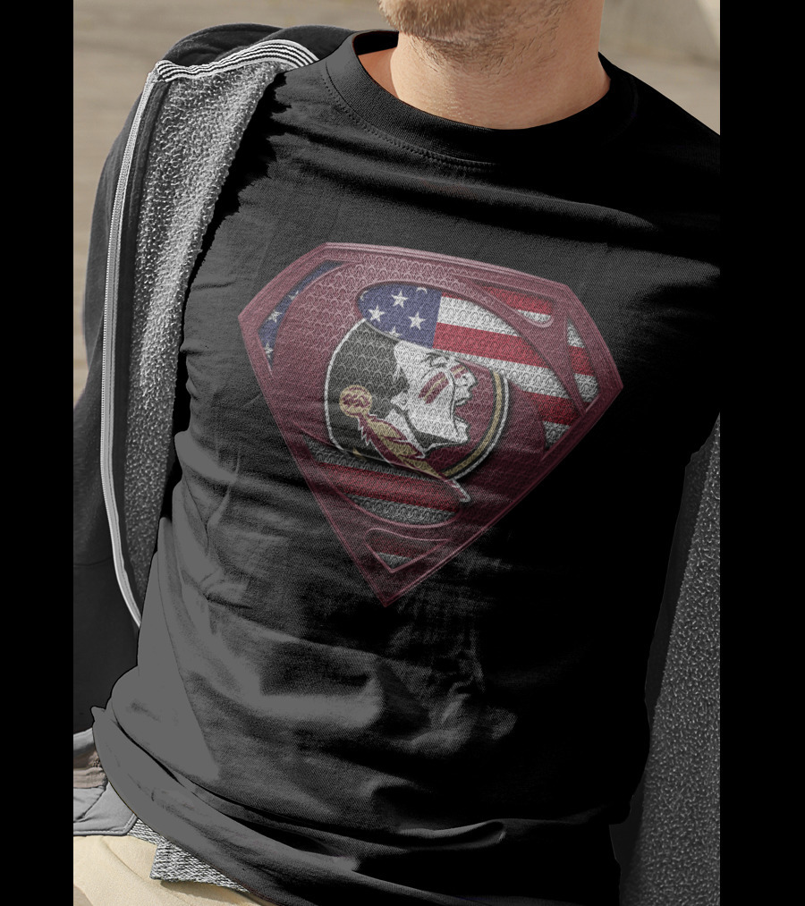 Florida State Seminoles Superhero Flag T-Shirt