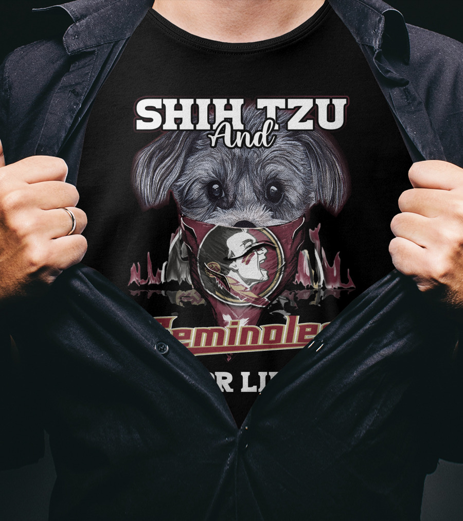 Shih Tzu And Seminoles For Life Florida State Seminoles T-Shirt