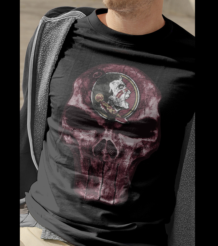 Skull With Florida State Seminoles T-Shirt