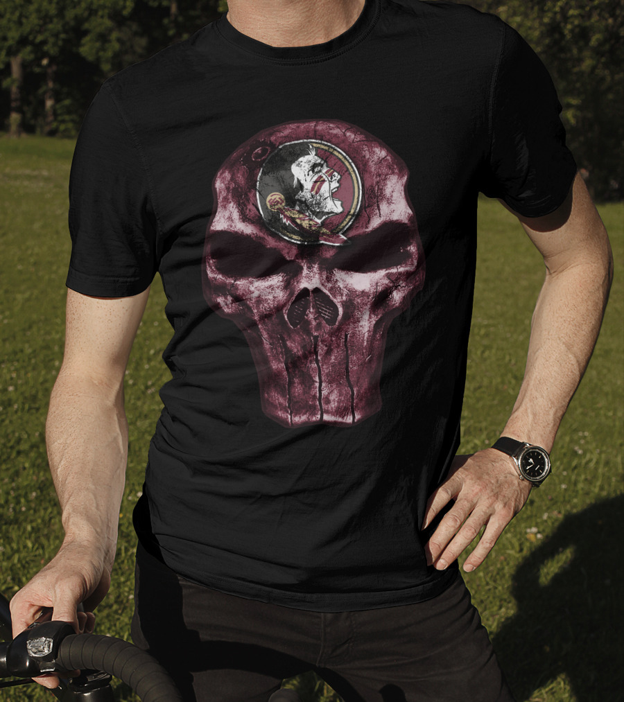 Skull With Florida State Seminoles T-Shirt