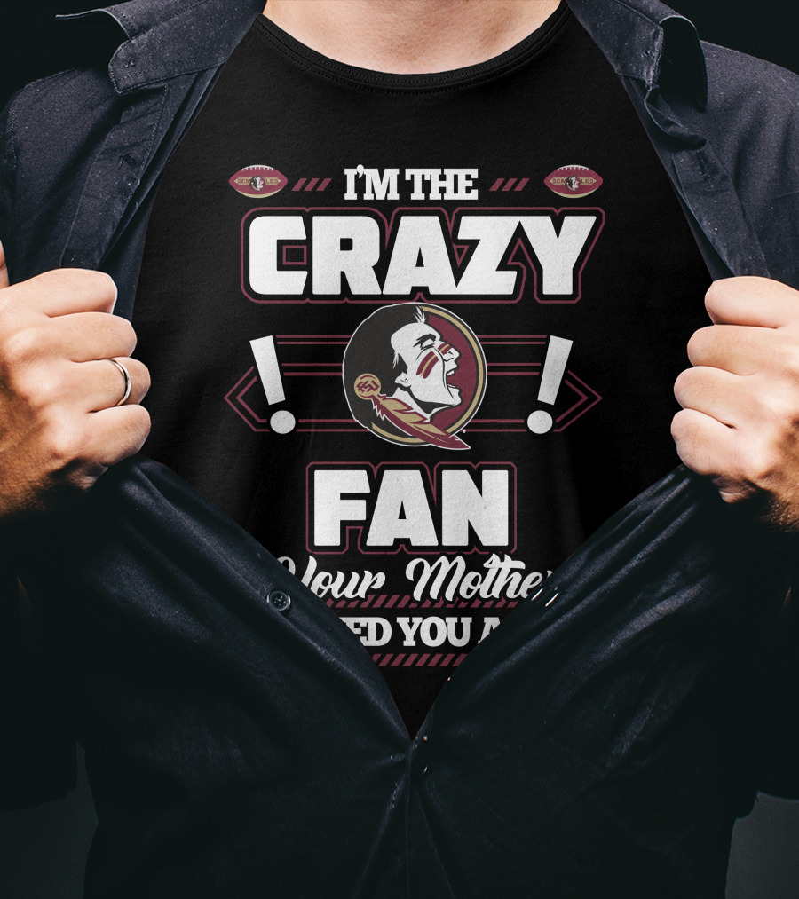 I'm The Crazy Fan Your Mother Warned You About Florida State Seminoles T-Shirt