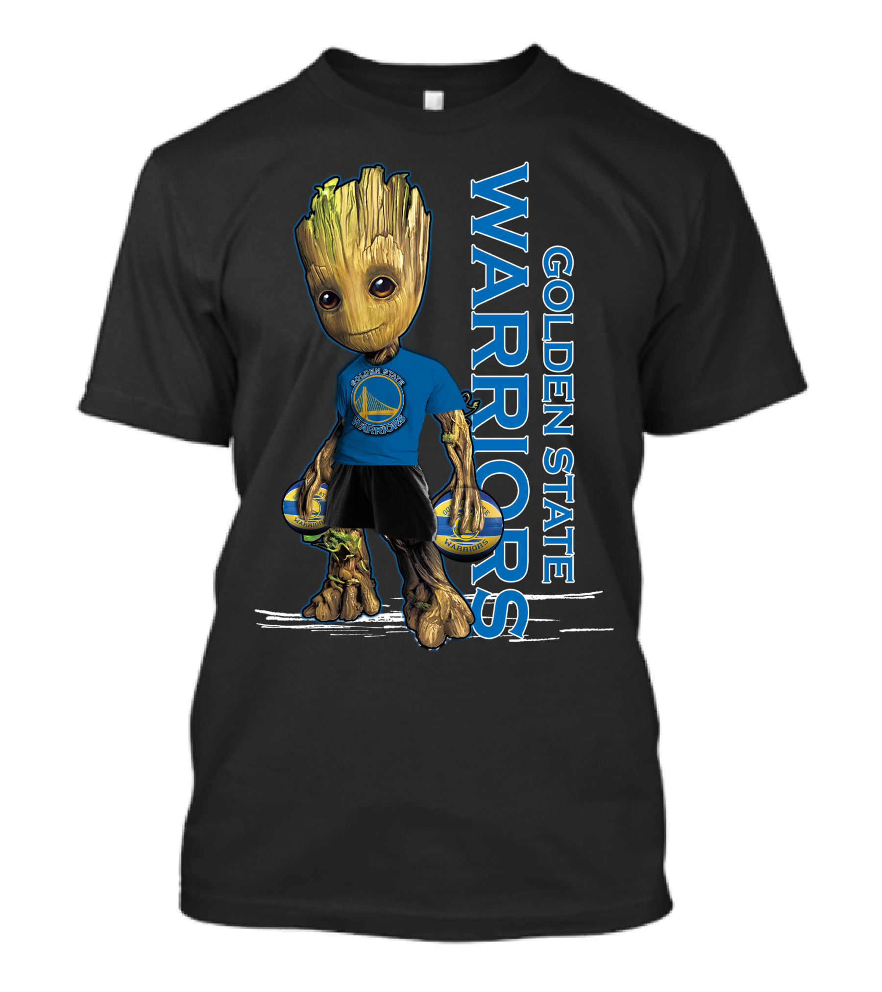 Groot With Basketballs Golden State Warriors Team Spirit T-Shirt