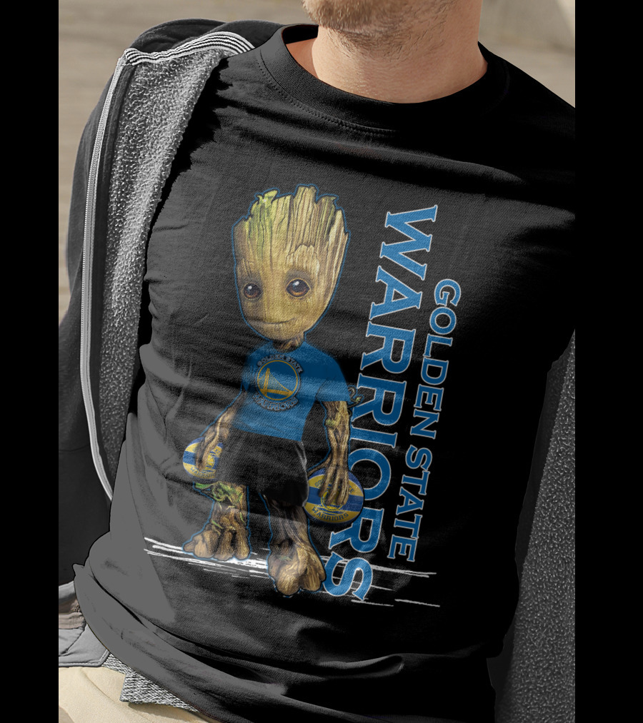 Groot With Basketballs Golden State Warriors Team Spirit T-Shirt