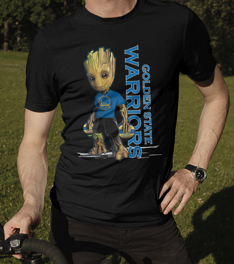 Groot With Basketballs Golden State Warriors Team Spirit T-Shirt