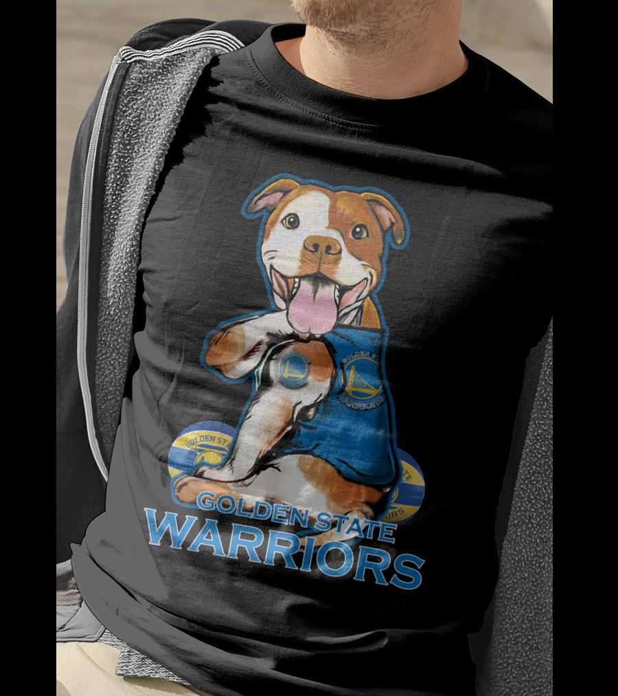 Golden State Warriors Pitbull Basketball Fan T-Shirt