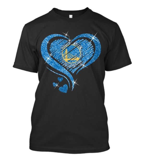 Heart Diamond Golden State Warriors Sparkle T-Shirt