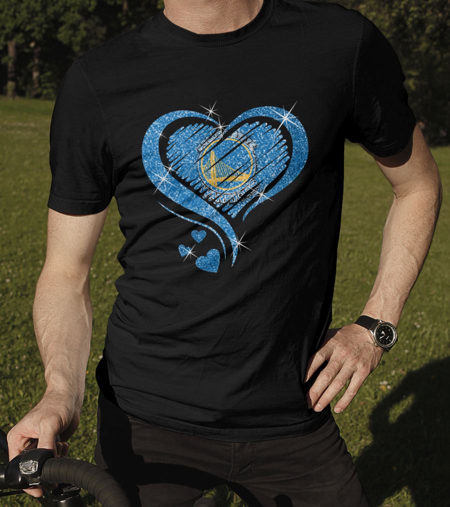 Heart Diamond Golden State Warriors Sparkle T-Shirt