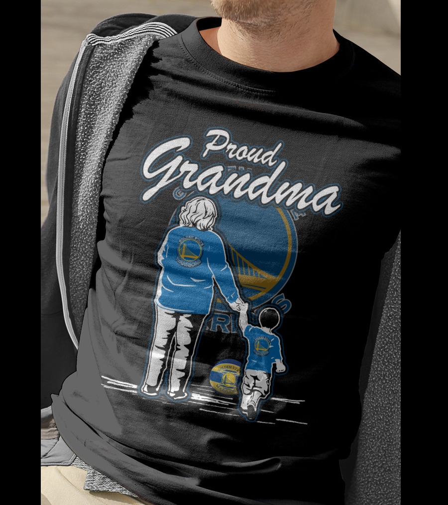 Proud Grandma Golden State Warriors Fan Family T-Shirt