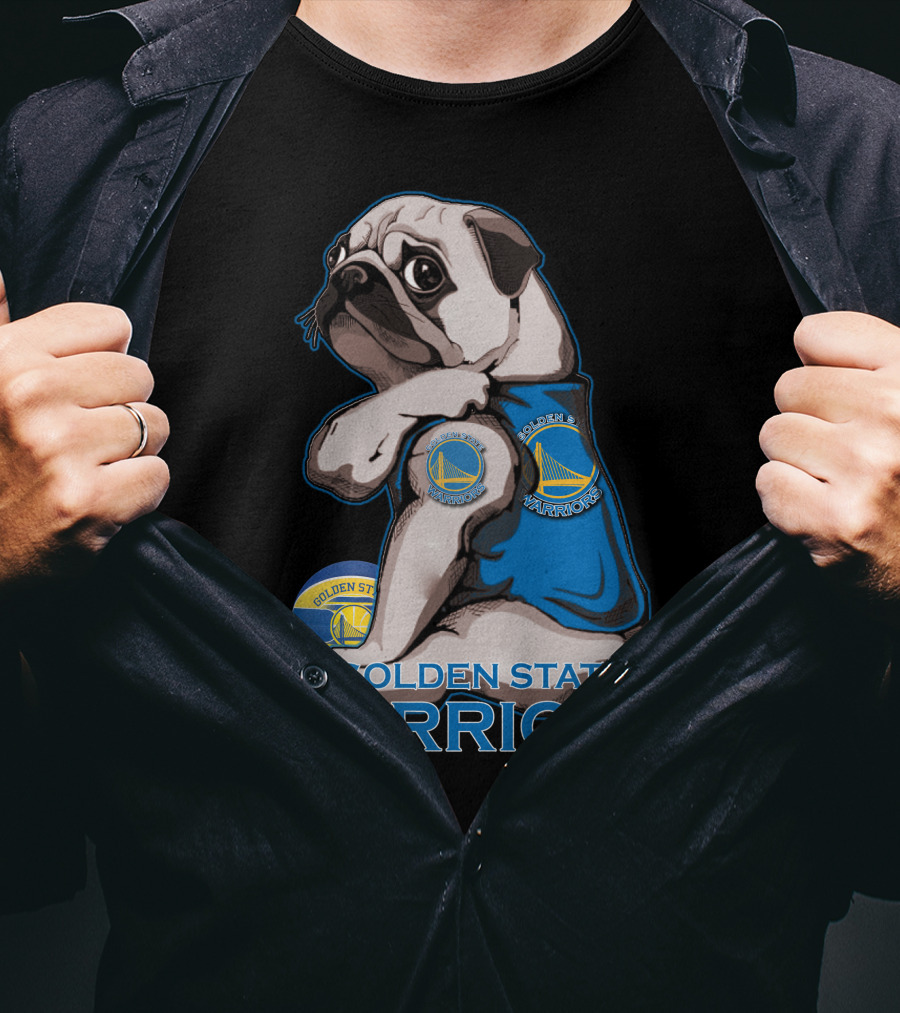 Pug Golden State Warriors Basketball Team Fan T-Shirt