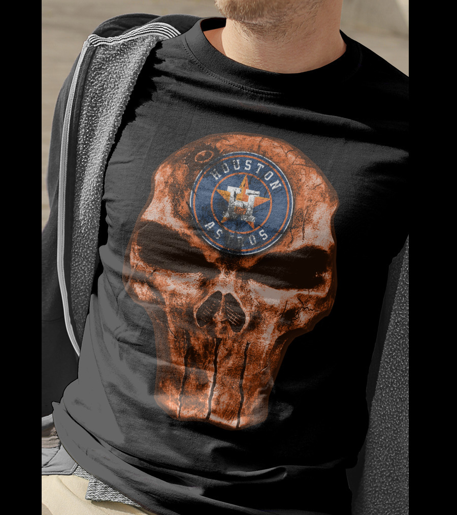 Houston Astros Skull T-Shirt