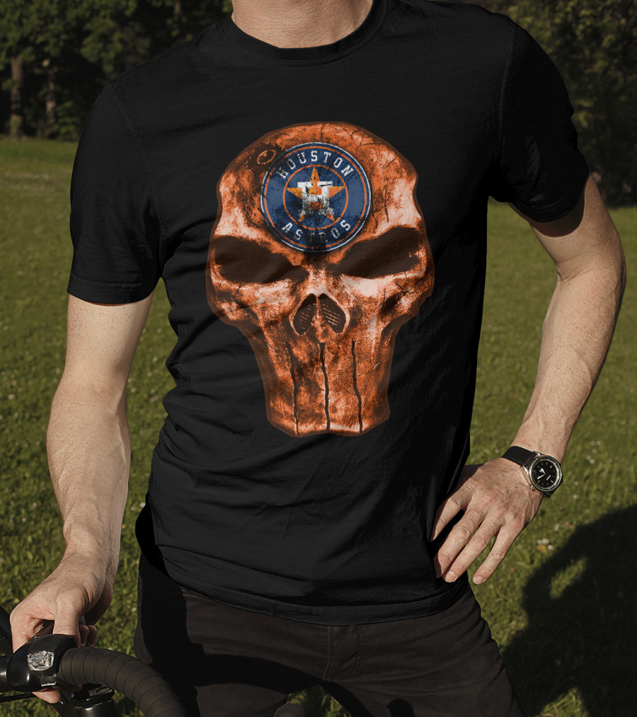 Houston Astros Skull T-Shirt