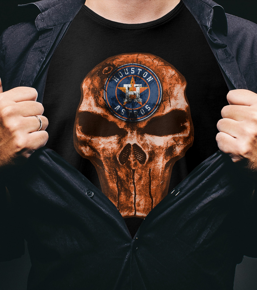 Houston Astros Skull T-Shirt